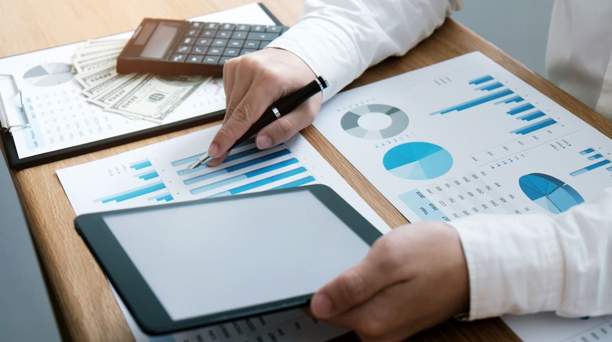 Professional bookkeeping workspace